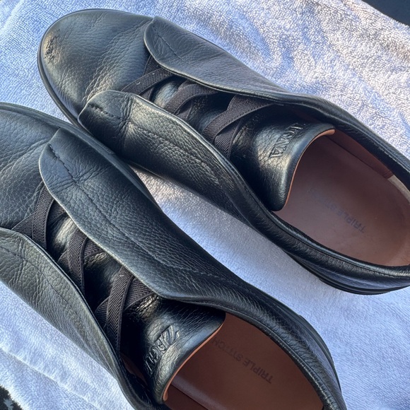 Zegna Triple stitch black